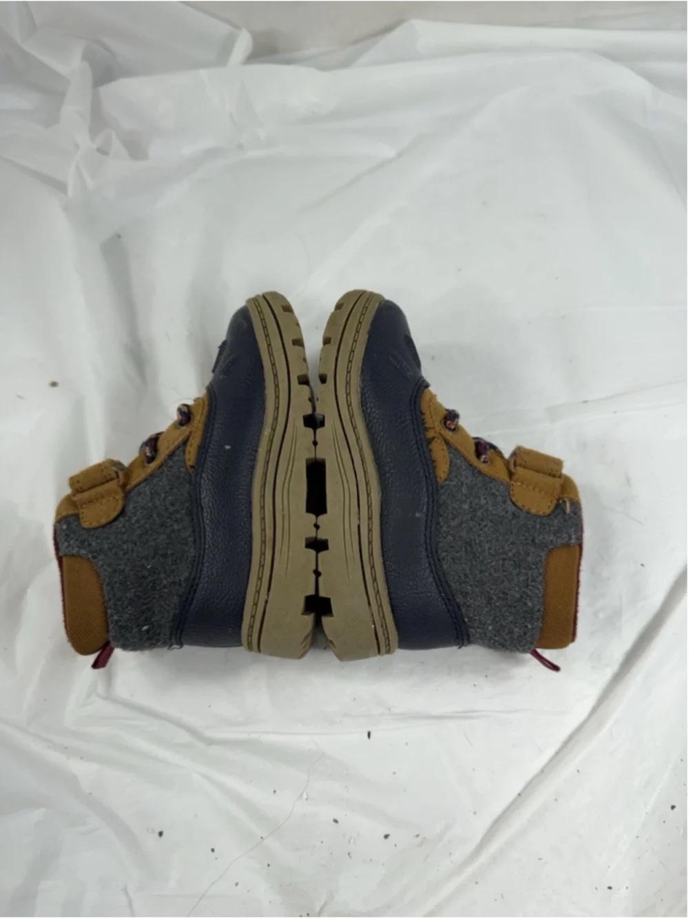 Carter's Freddie Boots Toddler Boys Size 7 Brown Snow Winter Lined Hook Loop